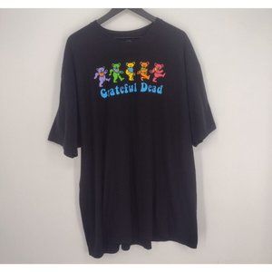 The Grateful Dead Rainbow Dancing Bears Black T-Shirt Mens 3XL